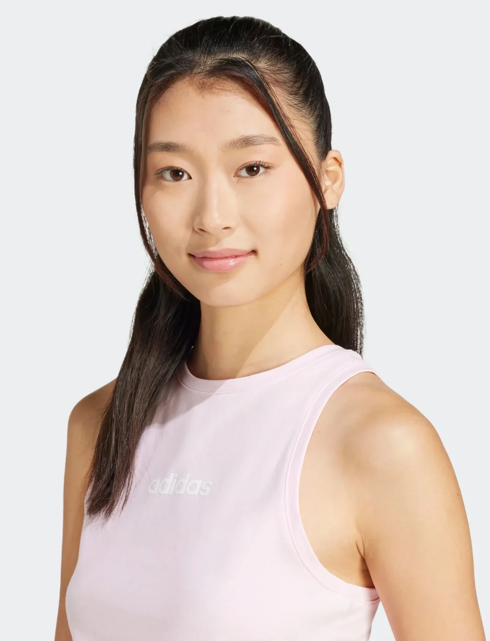 adidas Sportswear - W LIN SJ TK - Õlapaeltega pluusid - clpink/white - 5