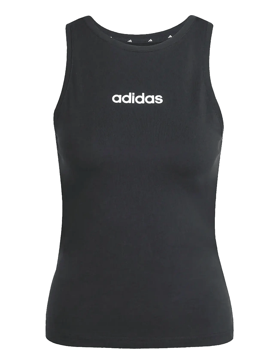adidas Sportswear - W LIN SJ TK - tank tops - black/white - 1