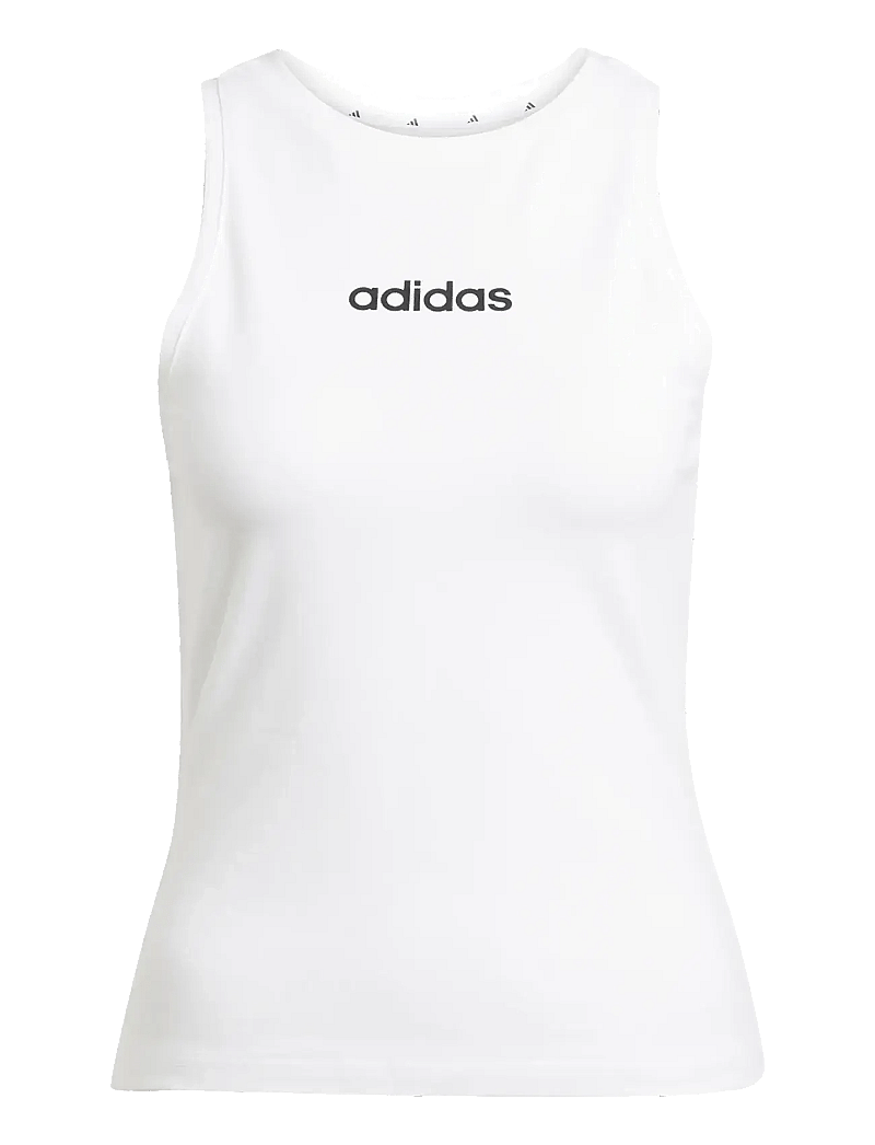adidas Sportswear - W LIN SJ TK - tank tops - white/black - 1