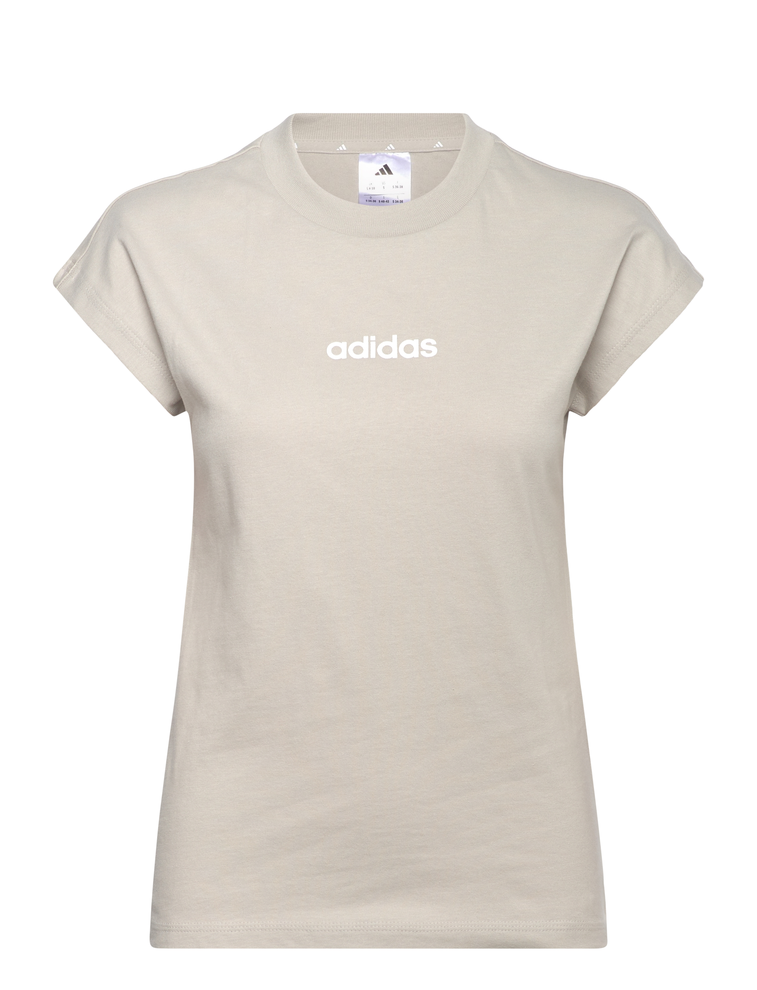 adidas Sportswear W LIN SJ T - adidas - WONALU/WHITE / beige