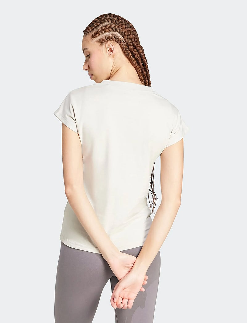 adidas Sportswear - W LIN SJ T - t-shirts - wonalu/white - 4