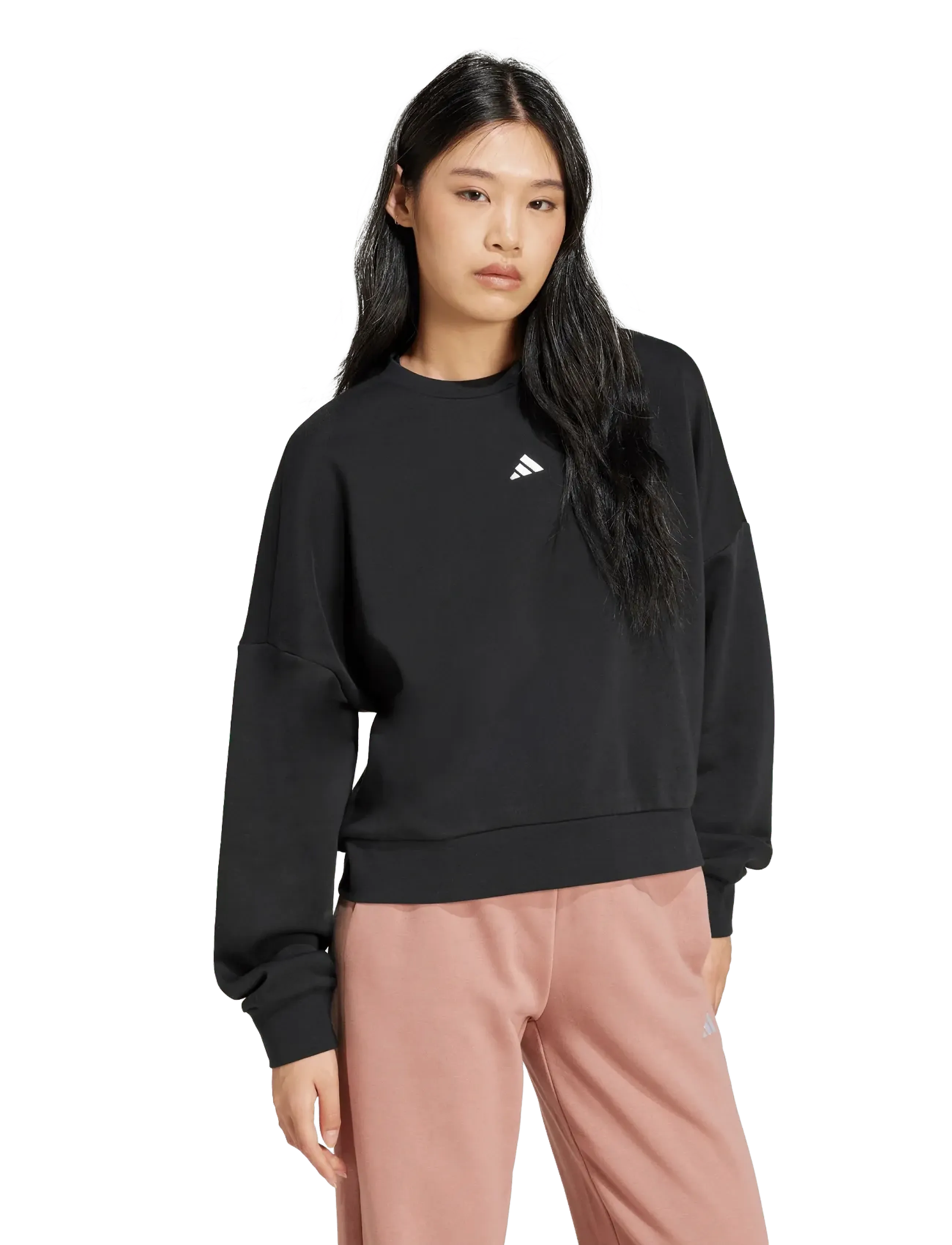 adidas Sportswear W Sl Fc Swt, Kvinder, Kort Sweatshirt, Sort, Str: L