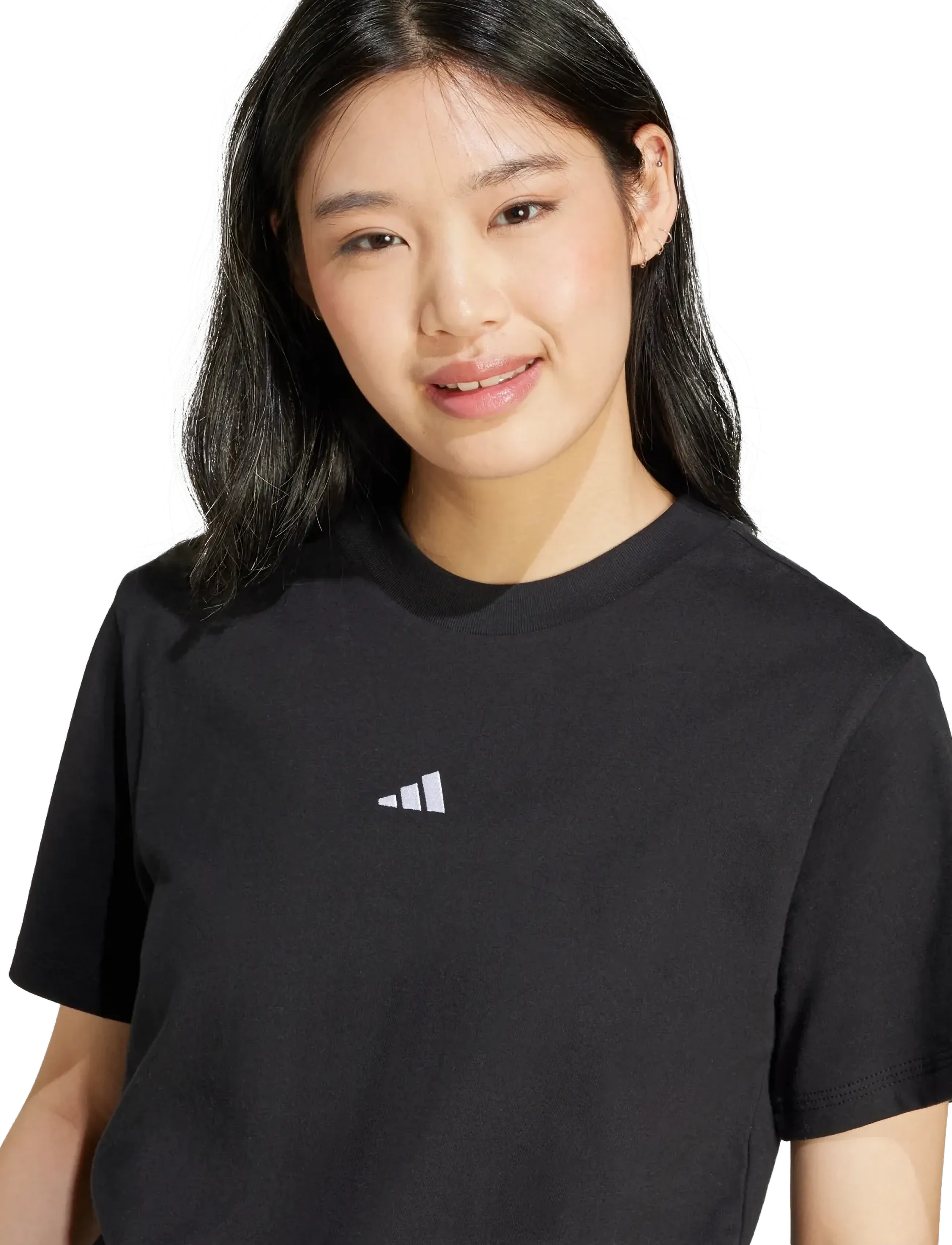adidas Sportswear - W SL SJ T - t-shirts - black/white - 3