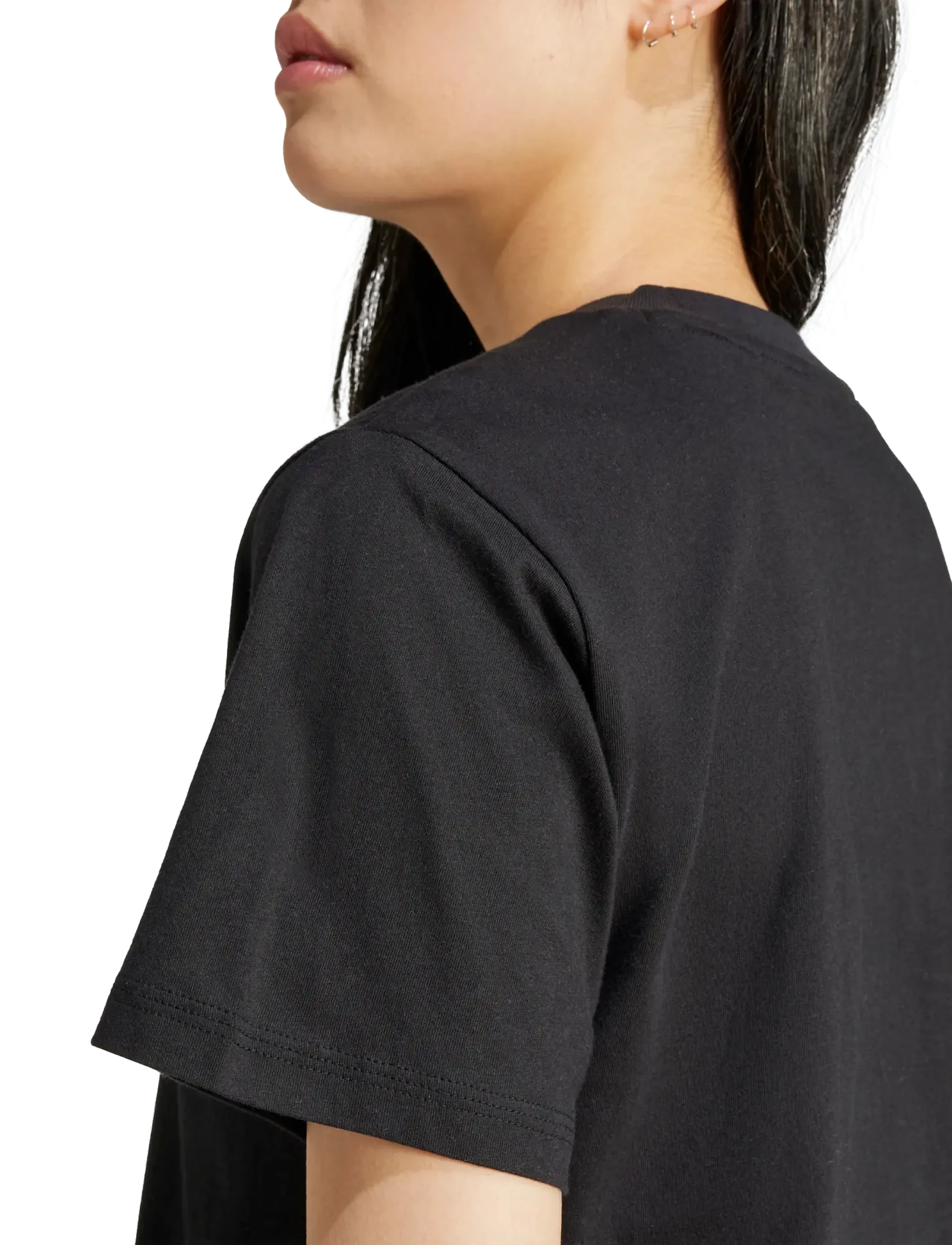 adidas Sportswear - W SL SJ T - t-shirts - black/white - 4