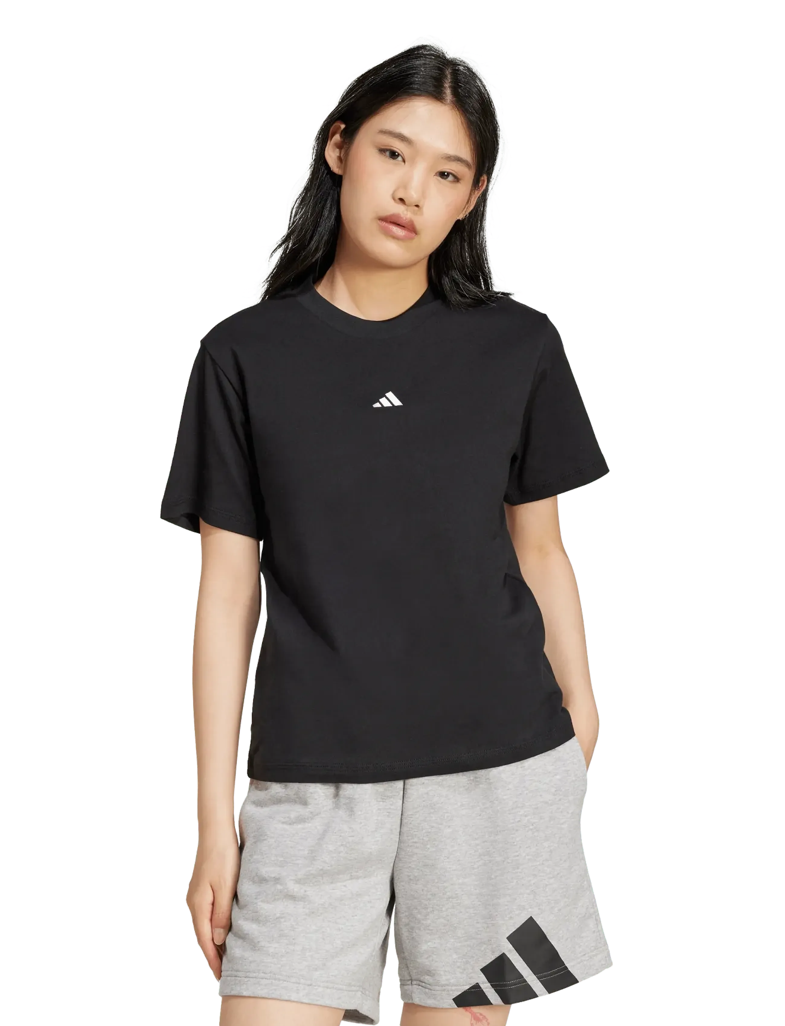 adidas Sportswear - W SL SJ T - t-shirts - black/white - 5