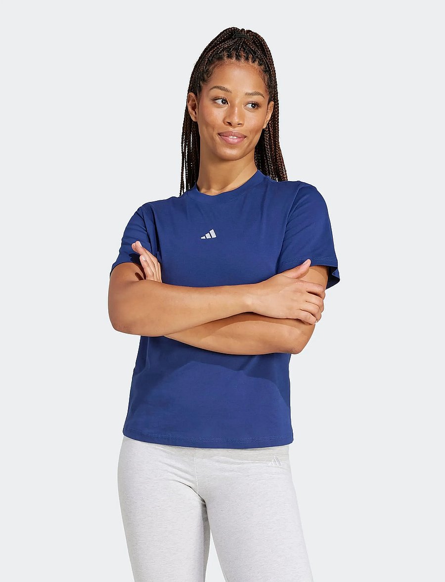 adidas Sportswear - W SL SJ T - t-shirts - dkblue/white - 0