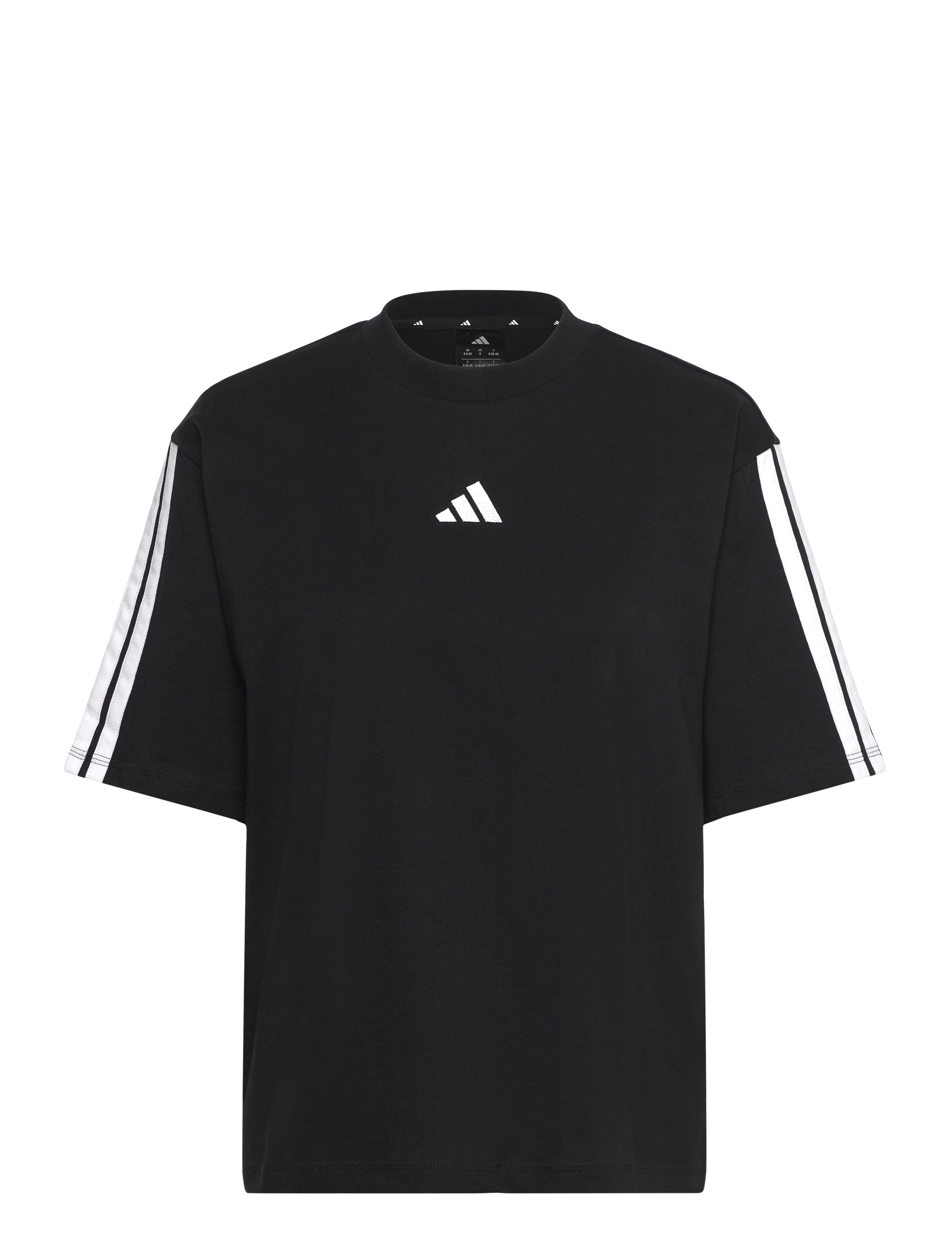 adidas Sportswear W 3S SJ BF T - Tøj - BLACK/WHITE / black
