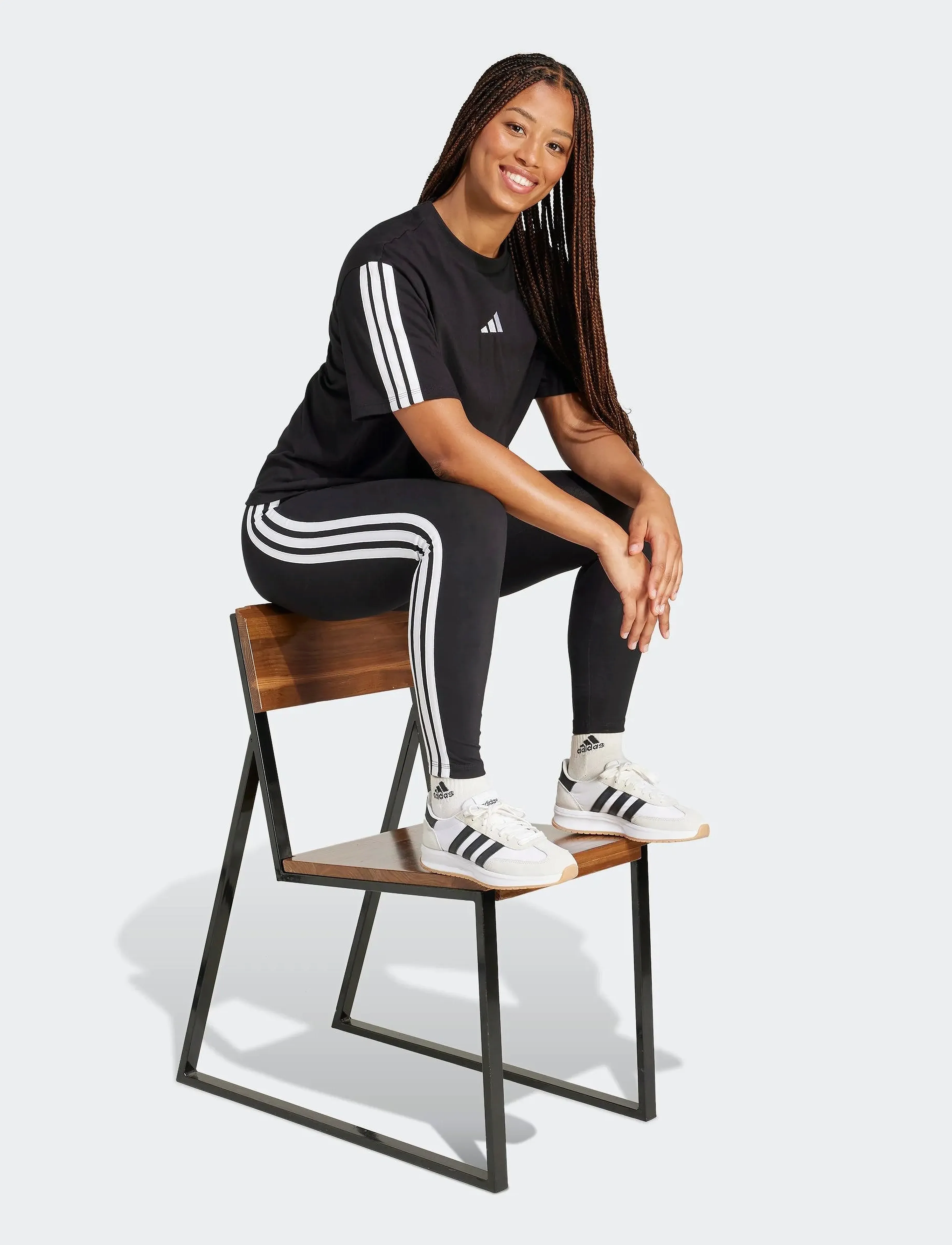 adidas Sportswear W 3S Sj Bf T, M, Black, Sports Overdele & T-shirts > Sport T-shirts, Dame