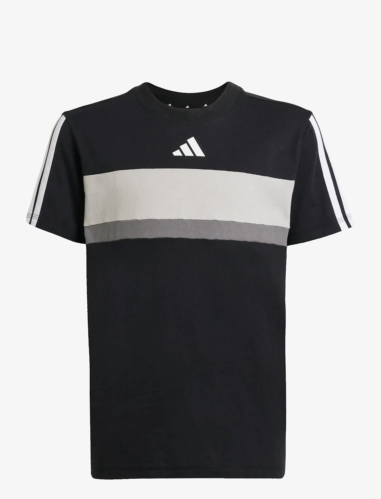 adidas Sportswear - J 3S TIB T - short-sleeved t-shirts - black/white - 1