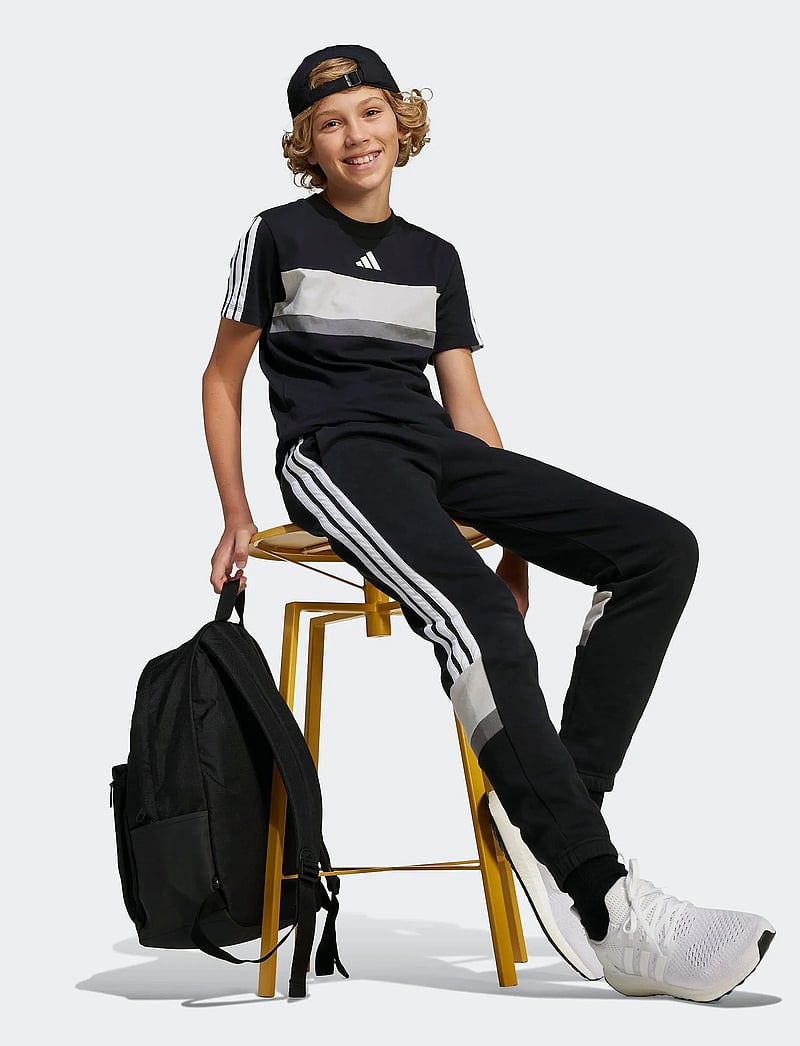 adidas Sportswear - J 3S TIB T - t-krekli ar īsām piedurknēm - black/white - 0