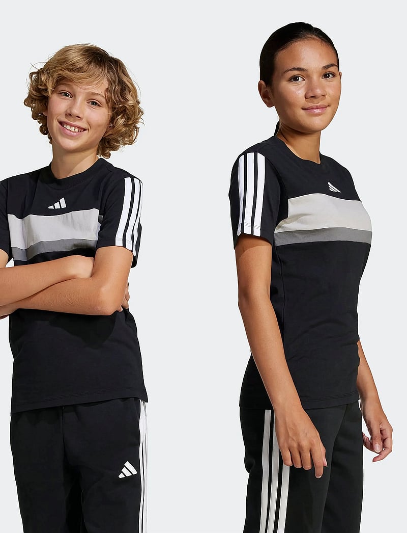 adidas Sportswear - J 3S TIB T - t-krekli ar īsām piedurknēm - black/white - 3