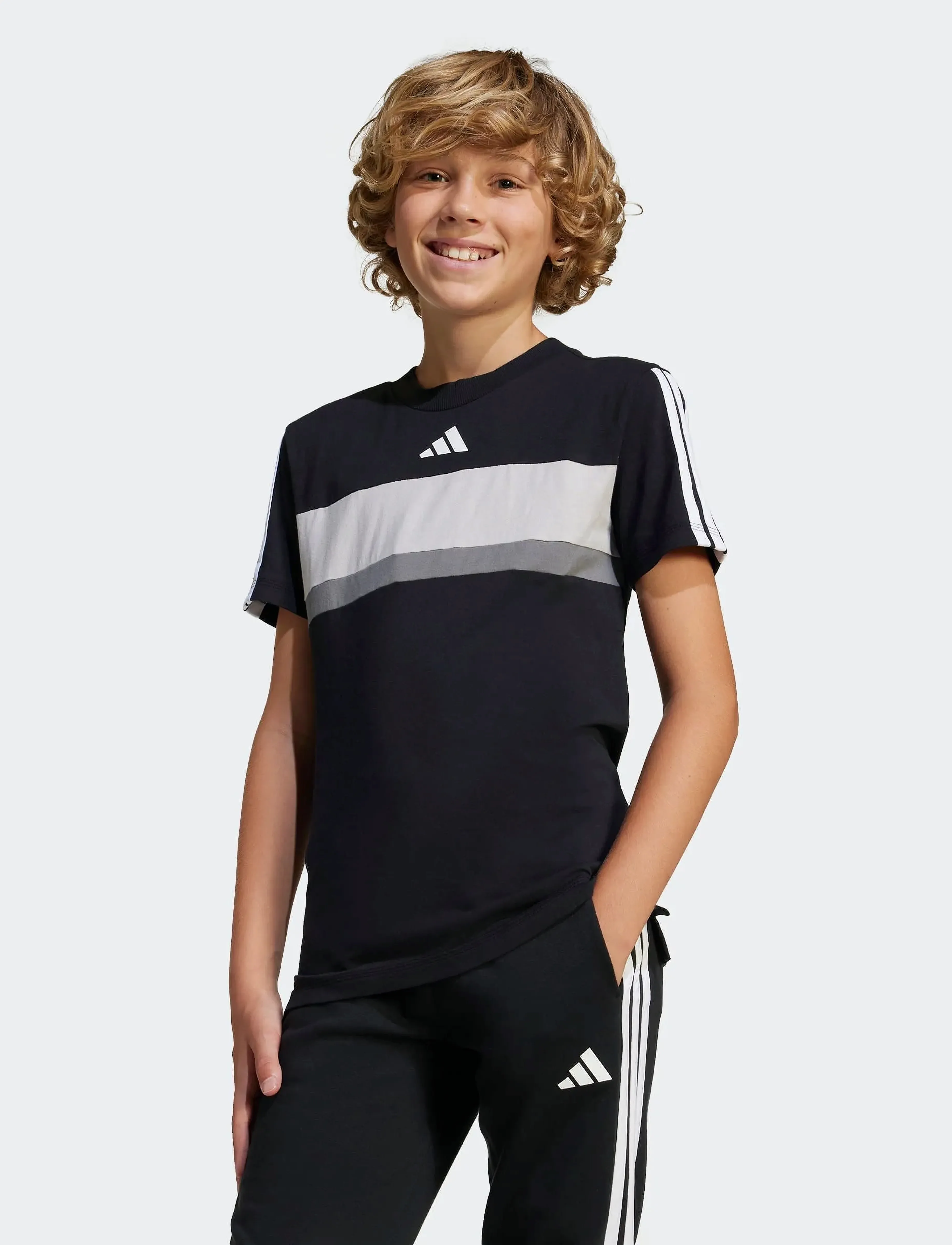 adidas Sportswear - J 3S TIB T - korte mouwen - black/white - 4