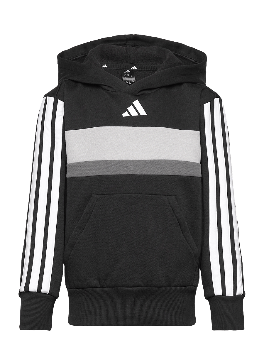adidas Sportswear - J 3S TIB FL HD - kapuzenpullover - black/white/gretwo - 1