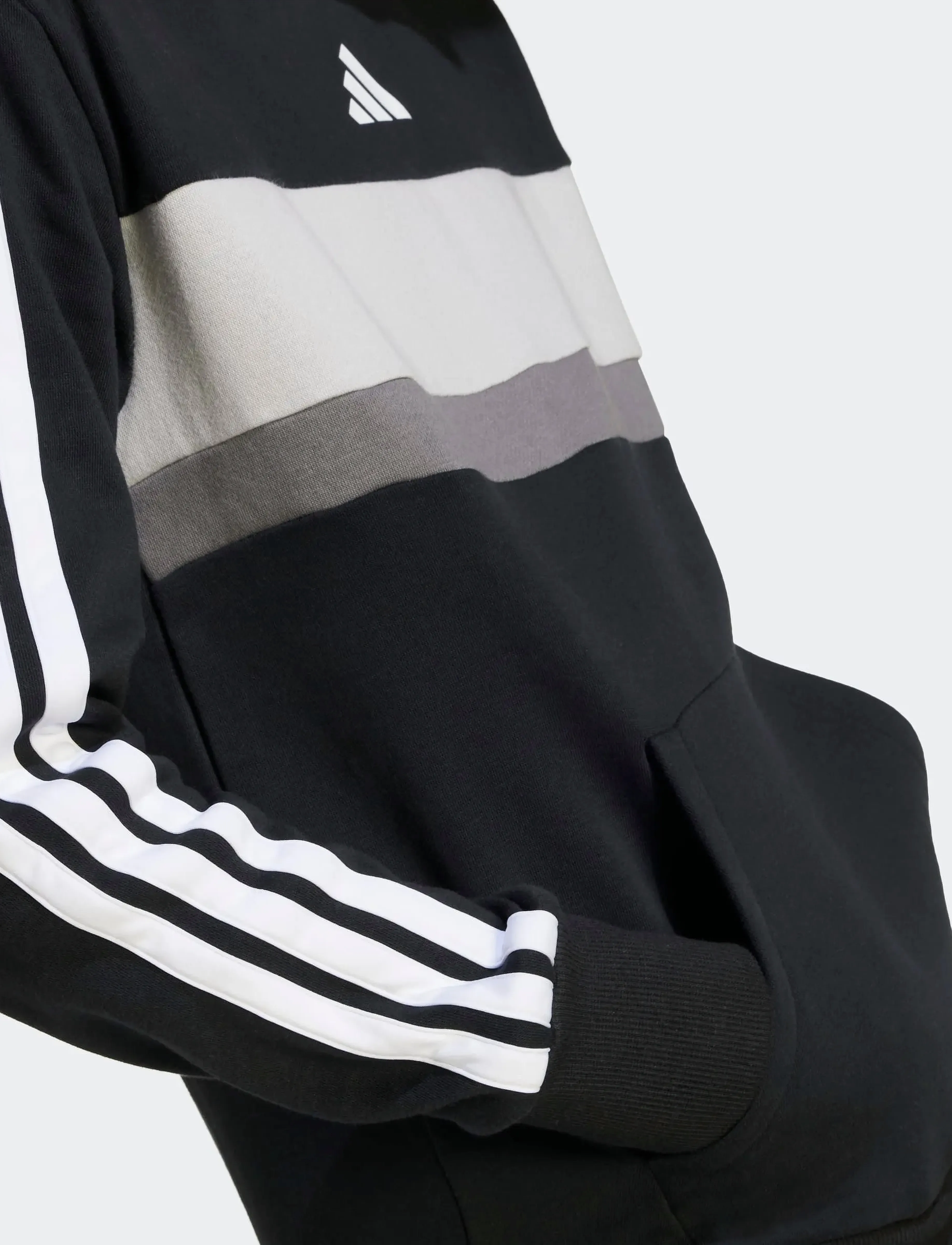 adidas Sportswear - J 3S TIB FL HD - hettupeysur - black/white/gretwo - 4