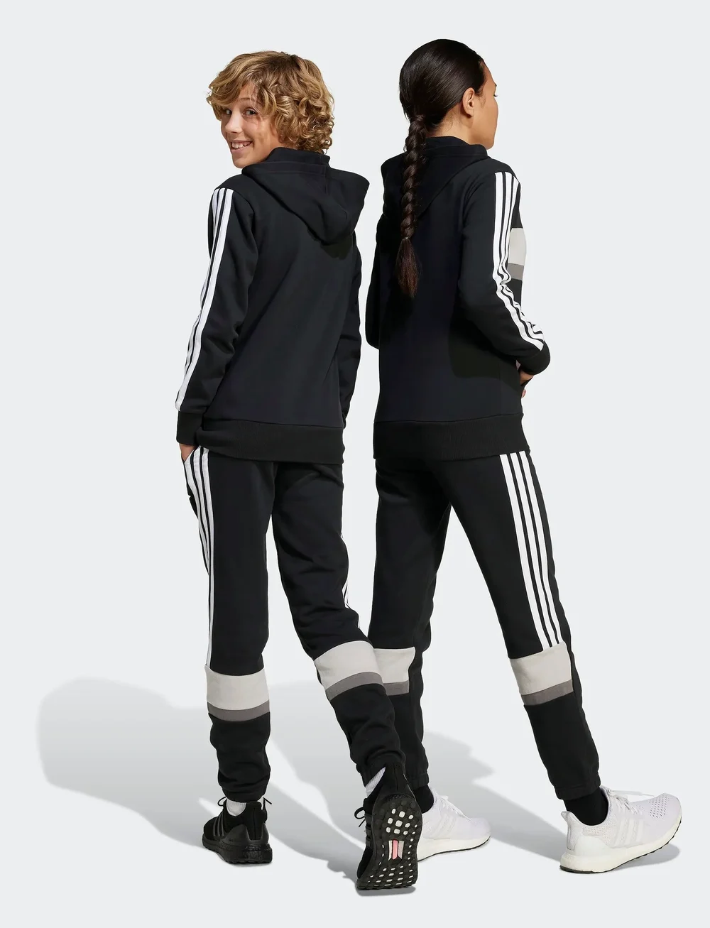 adidas Sportswear - J 3S TIB FL PT - träningsbyxor - black/white/gretwo - 5