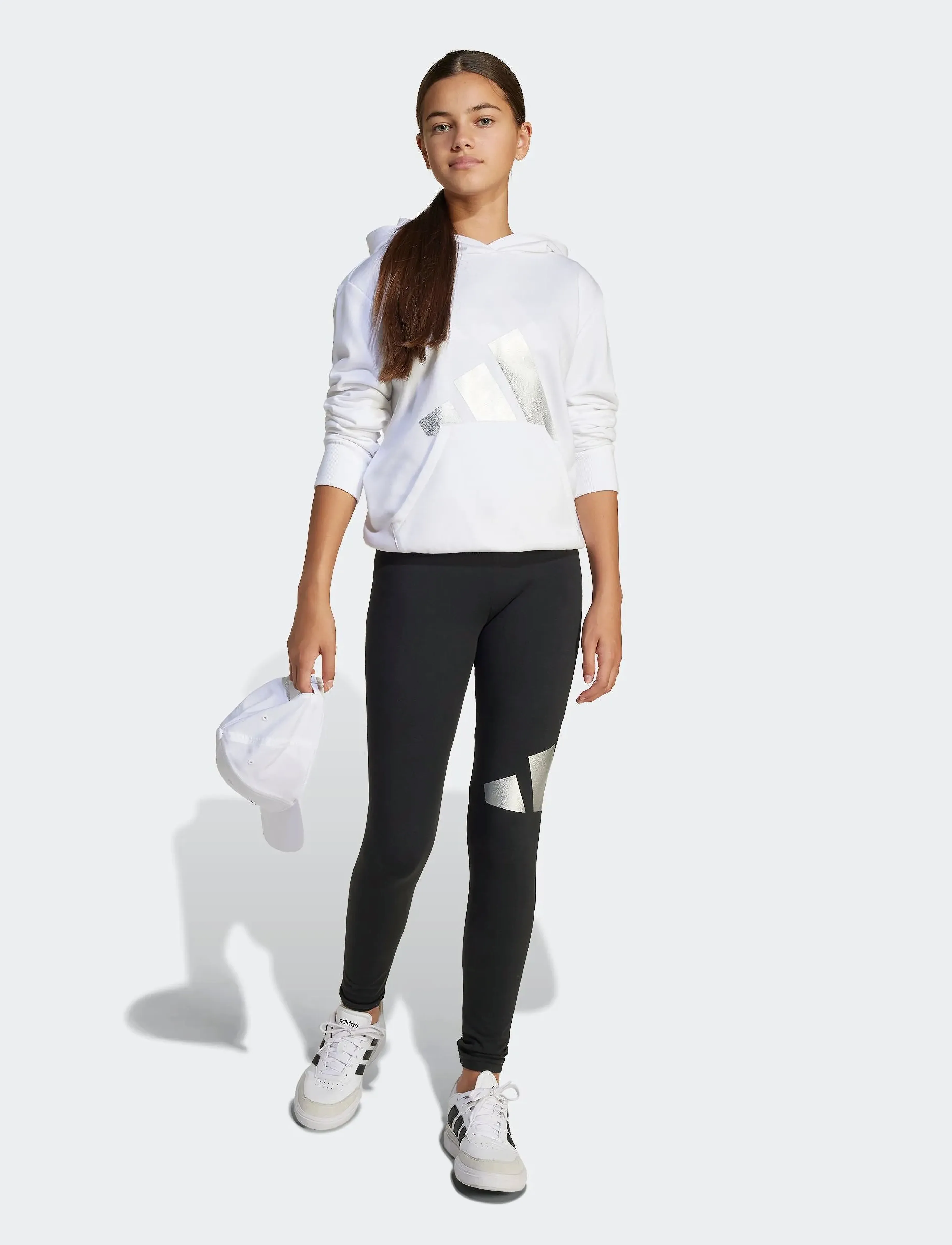 adidas Sportswear - JG GLAM HD - hættetrøjer - white/silvmt - 5