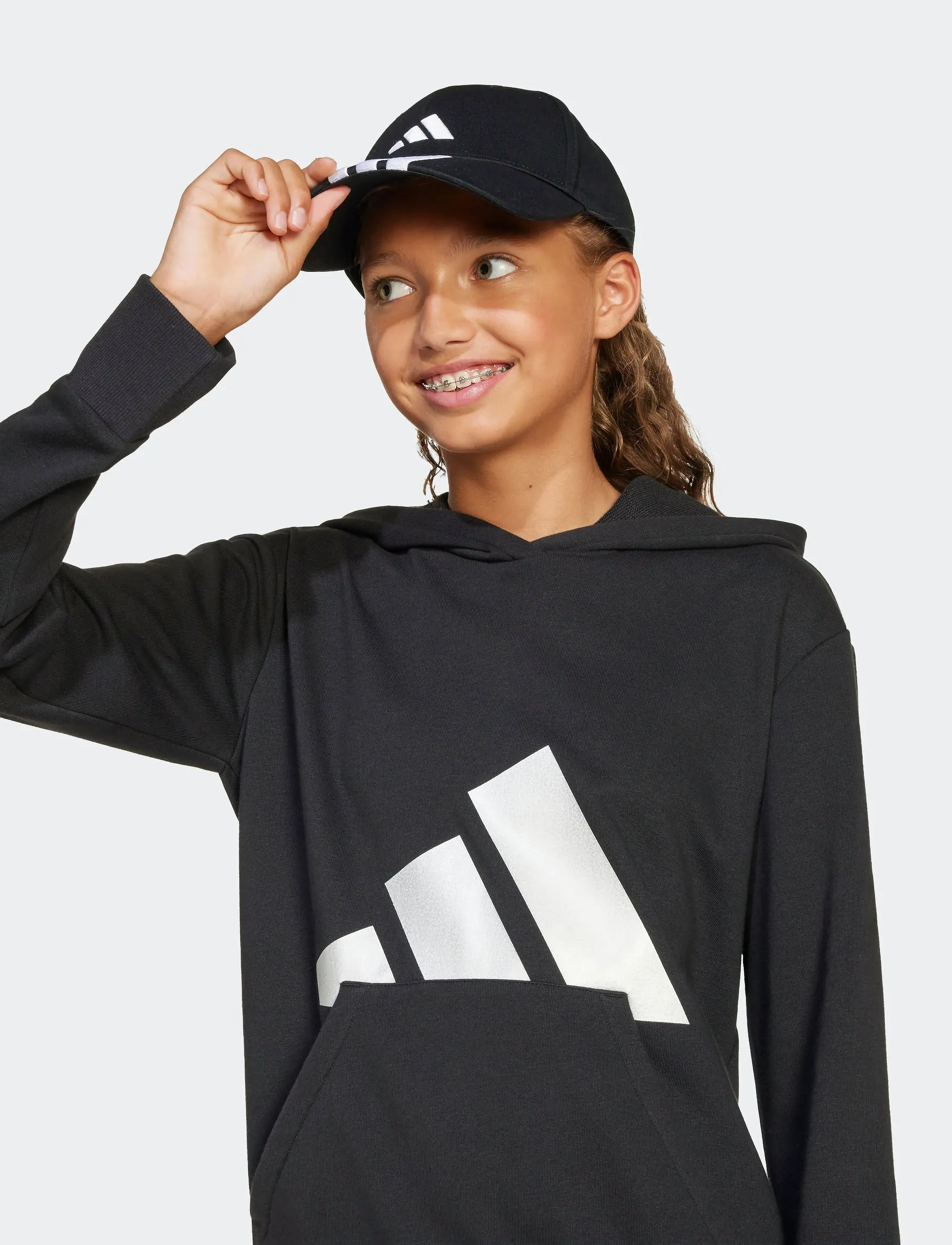 adidas Sportswear - JG GLAM HD - hættetrøjer - black/silvmt - 4