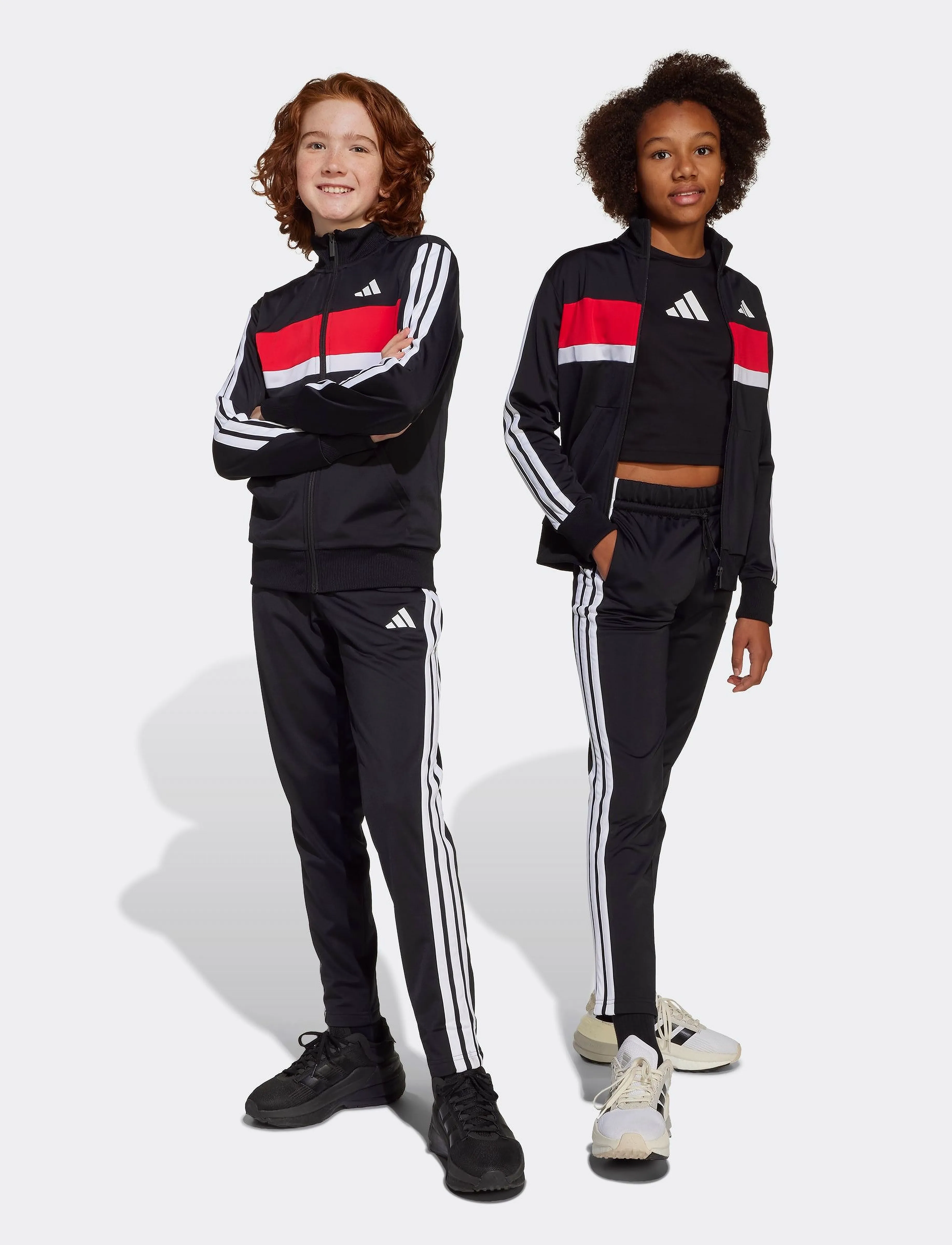 adidas Sportswear - J 3S TIBERIO TS - joggingsæt & matchende sæt - black/white/purrub - 5