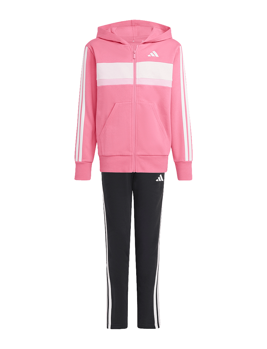 adidas Sportswear - J 3S TIB FL TS - sæt med langærmet t-shirt - pnkfus/white/clpink - 1