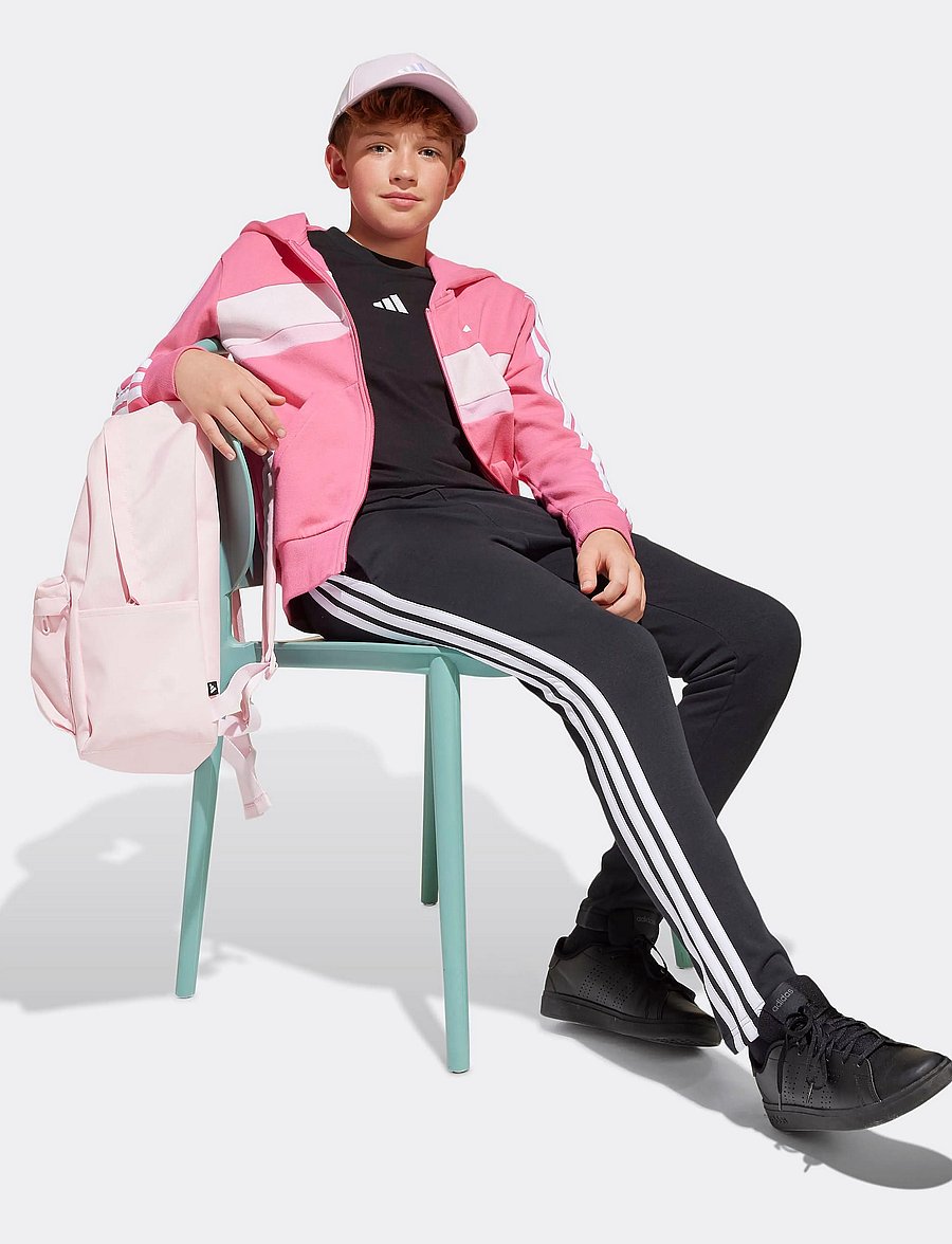 adidas Sportswear - J 3S TIB FL TS - sæt med langærmet t-shirt - pnkfus/white/clpink - 0