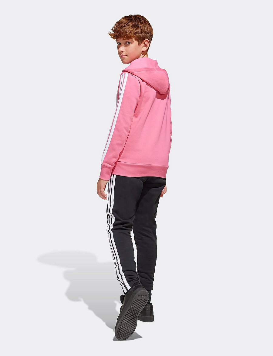 adidas Sportswear - J 3S TIB FL TS - sæt med langærmet t-shirt - pnkfus/white/clpink - 3
