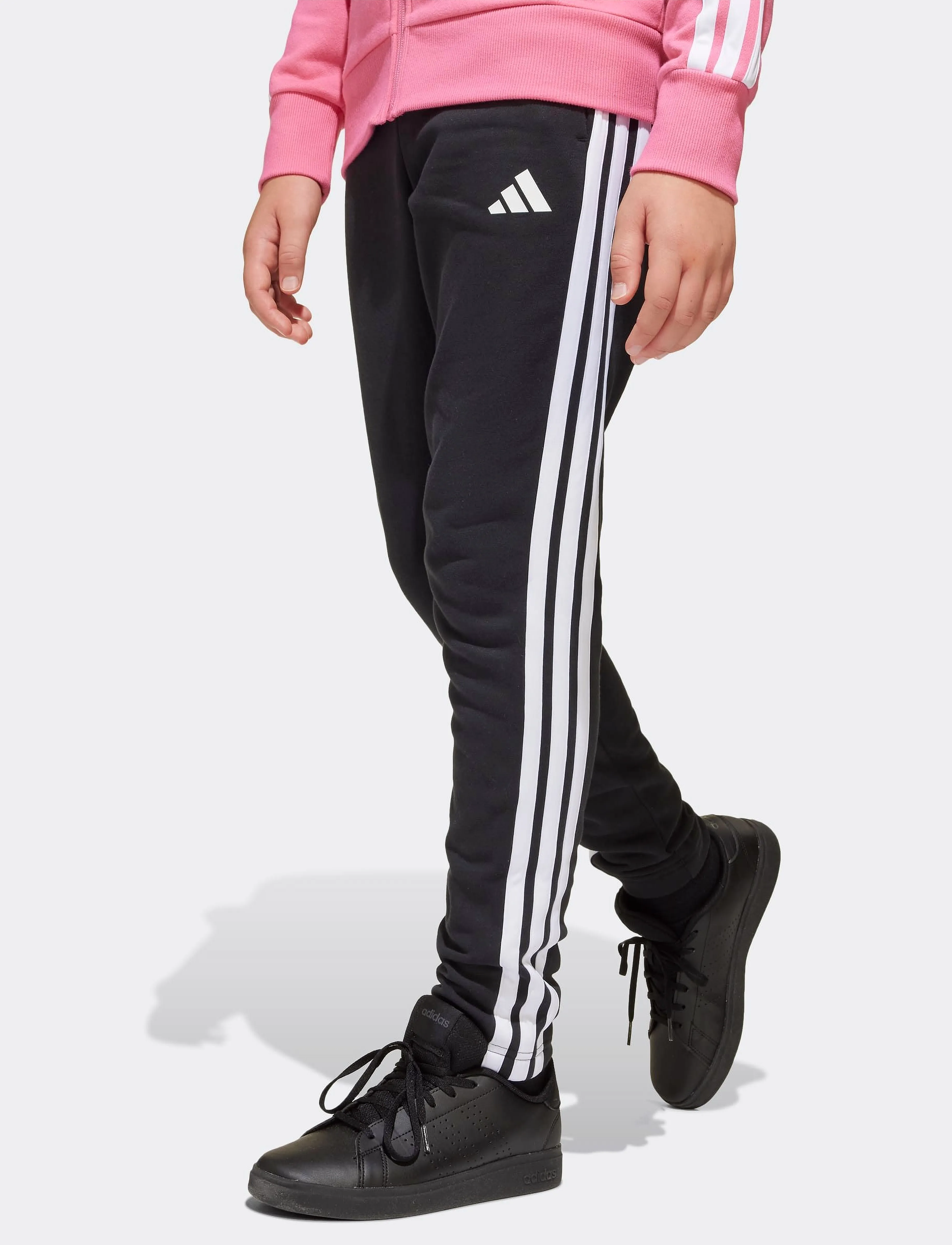 adidas Sportswear - J 3S TIB FL TS - sæt med langærmet t-shirt - pnkfus/white/clpink - 4