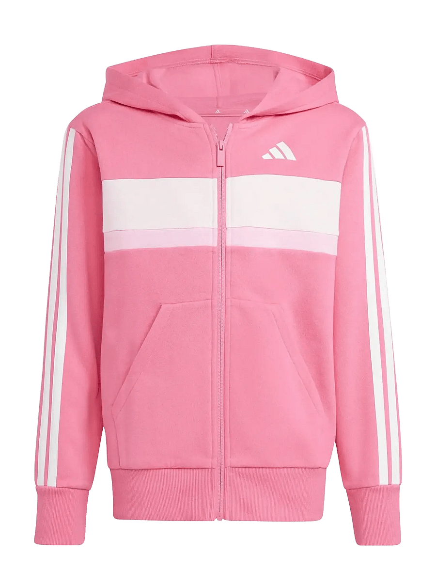 adidas Sportswear - J 3S TIB FL TS - sæt med langærmet t-shirt - pnkfus/white/clpink - 2