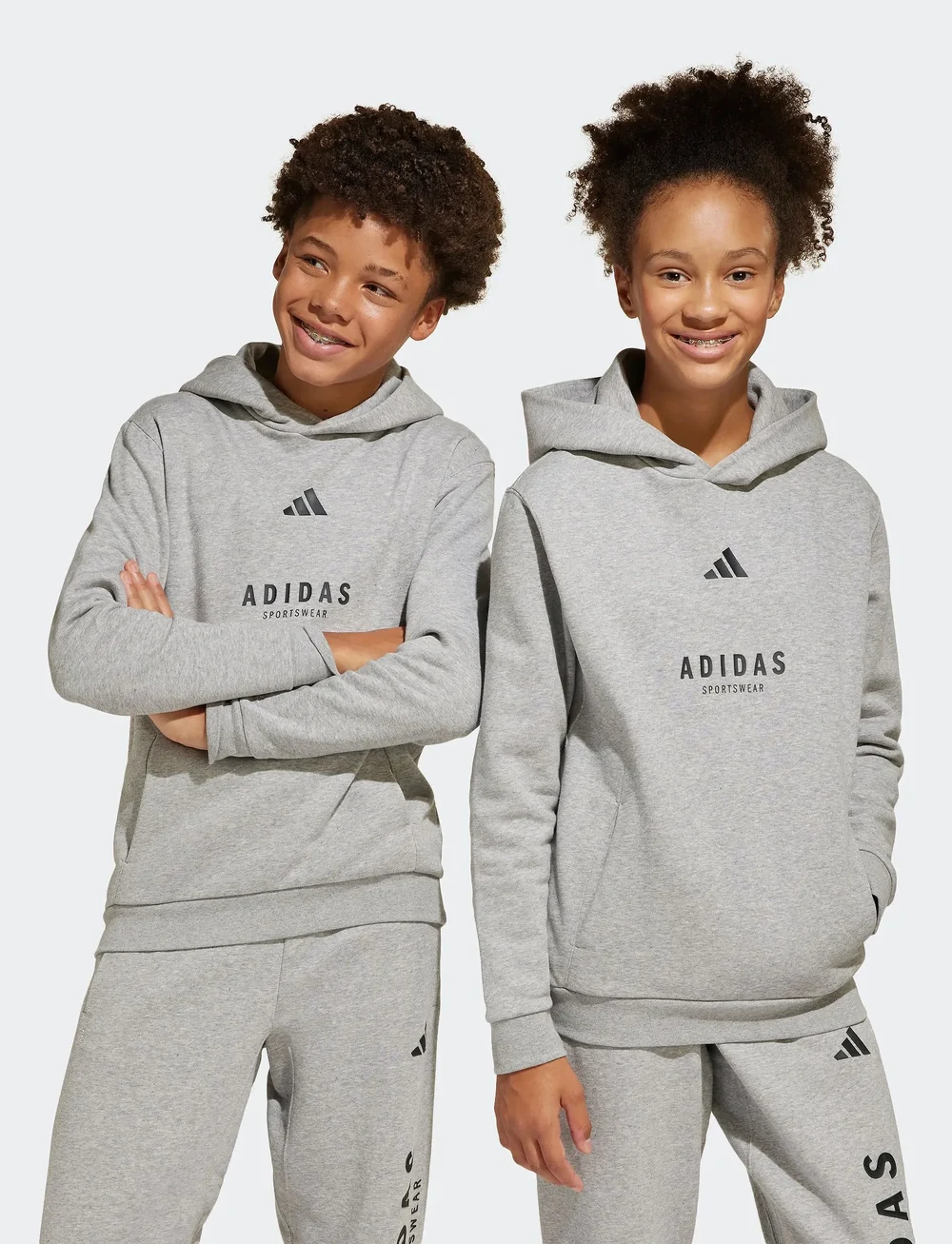adidas Sportswear - J ALLSZN GFX HD - kapuzenpullover - mgreyh/black - 3
