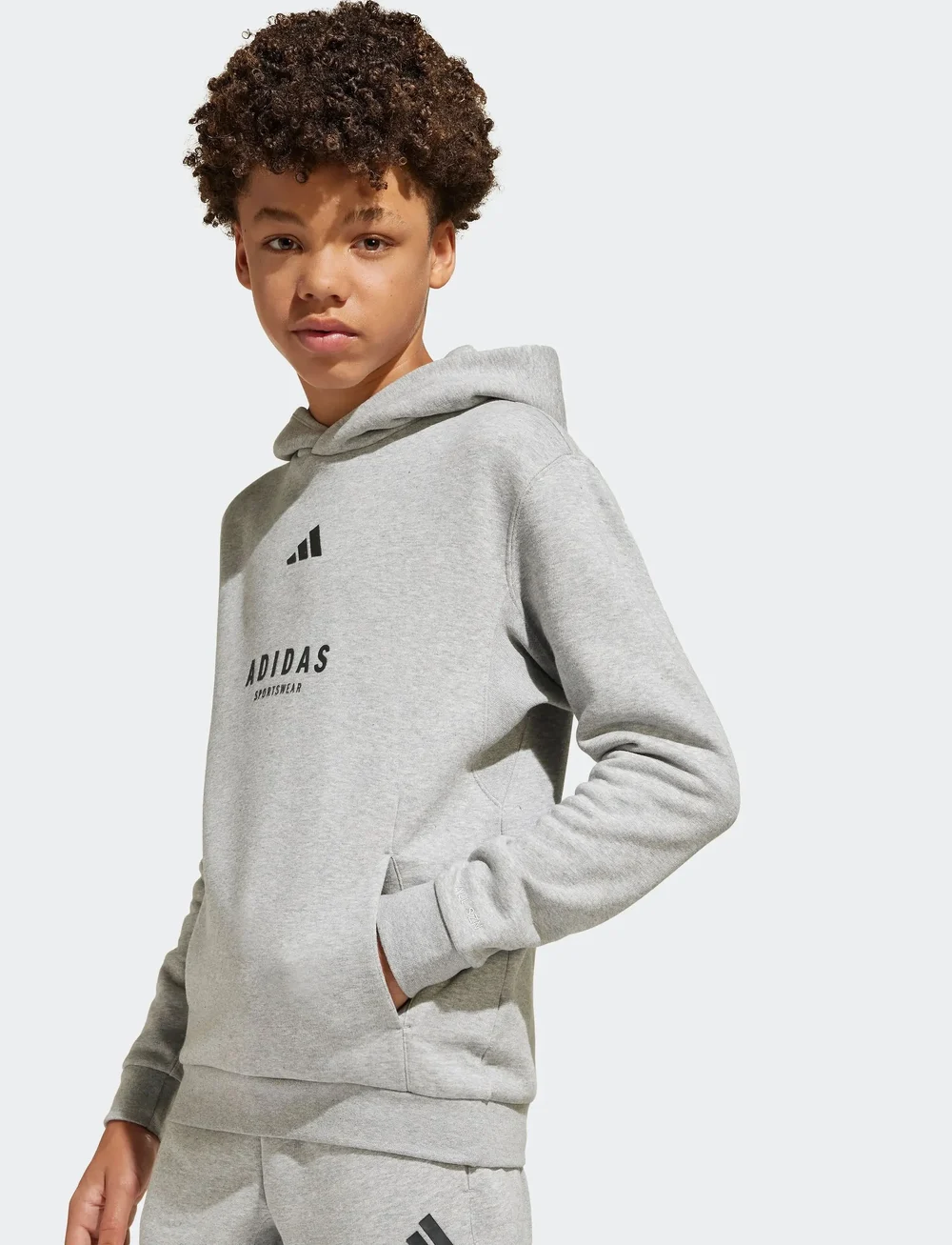 adidas Sportswear - J ALLSZN GFX HD - kapuzenpullover - mgreyh/black - 5