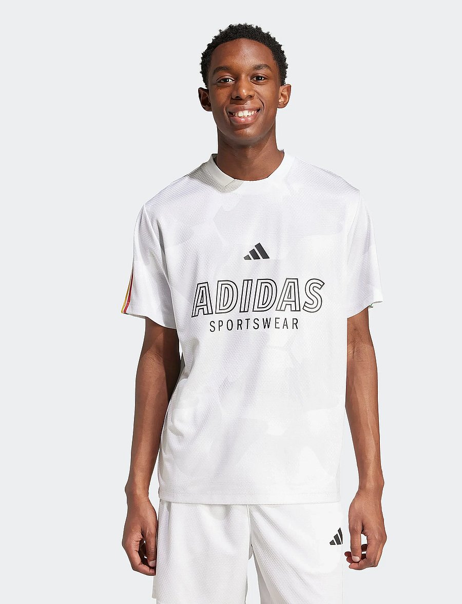 adidas Sportswear - M TIRO NP TEE - t-shirts - white/vivred/multco - 0