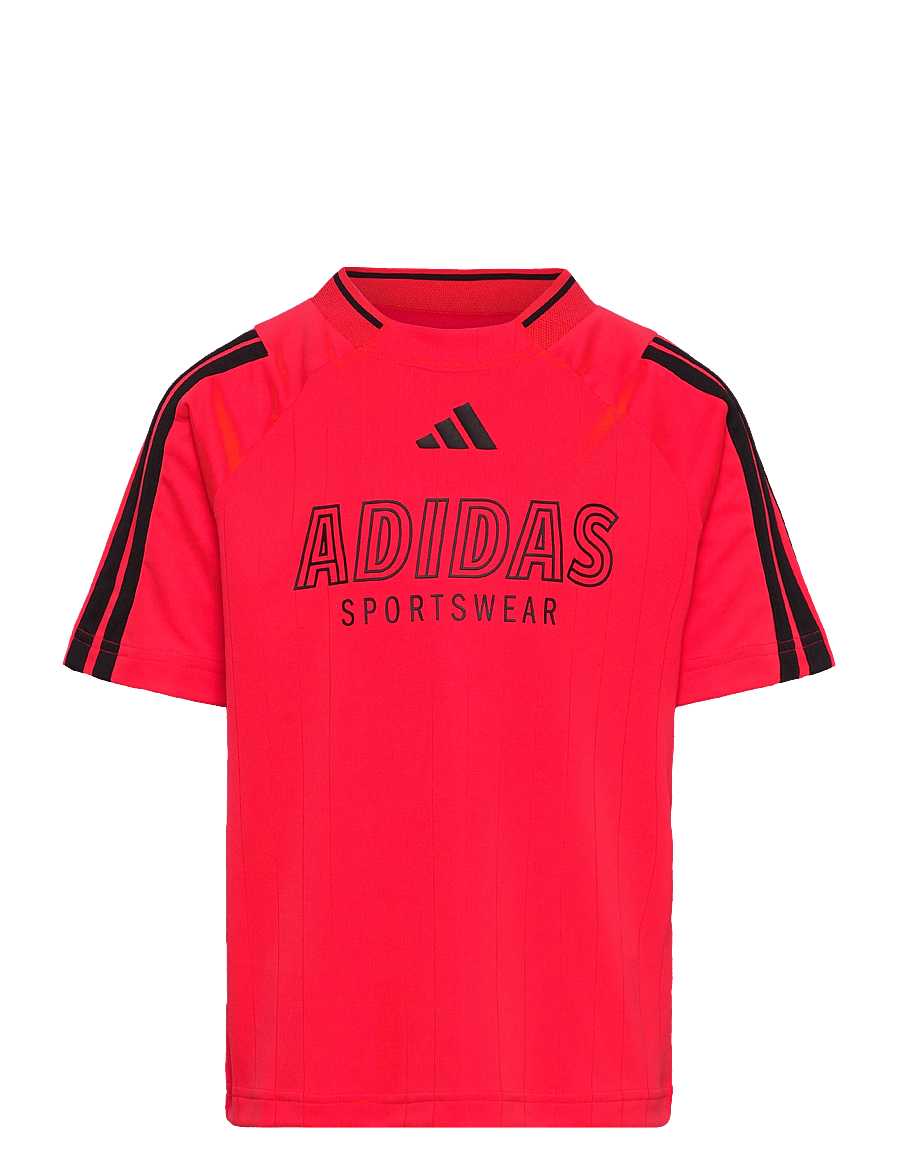 adidas Sportswear - J HOT TEE - sportoberteile - lucred/black - 1