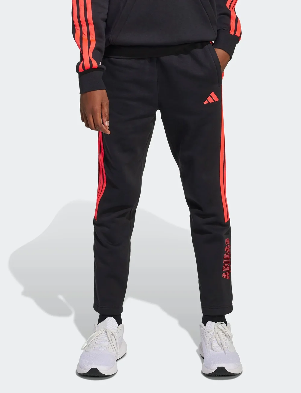 adidas Sportswear - J HOT FL PT - trainingshosen - black/lucred - 0