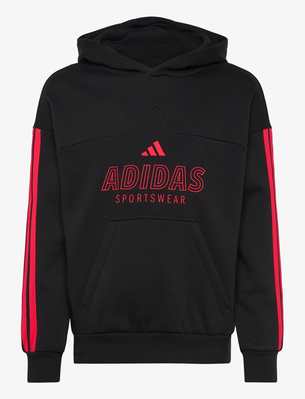 adidas Sportswear - J HOT FL HOOD - kapuzenpullover - black/lucred - 1