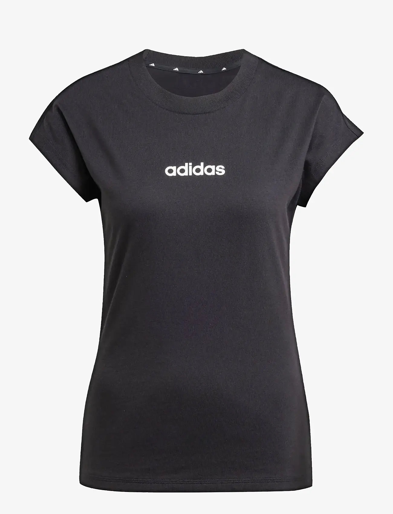 adidas Sportswear - W LIN SJ T - t-shirts - black/white - 1