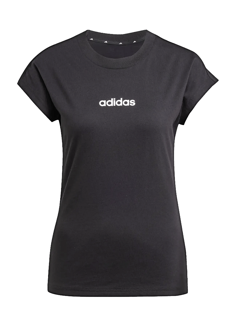 adidas Sportswear - W LIN SJ T - t-shirts - black/white - 1