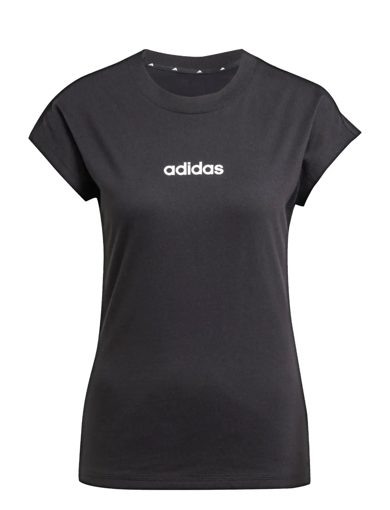 adidas Sportswear W LIN SJ T - T-shirts & Toppe - BLACK/WHITE / black