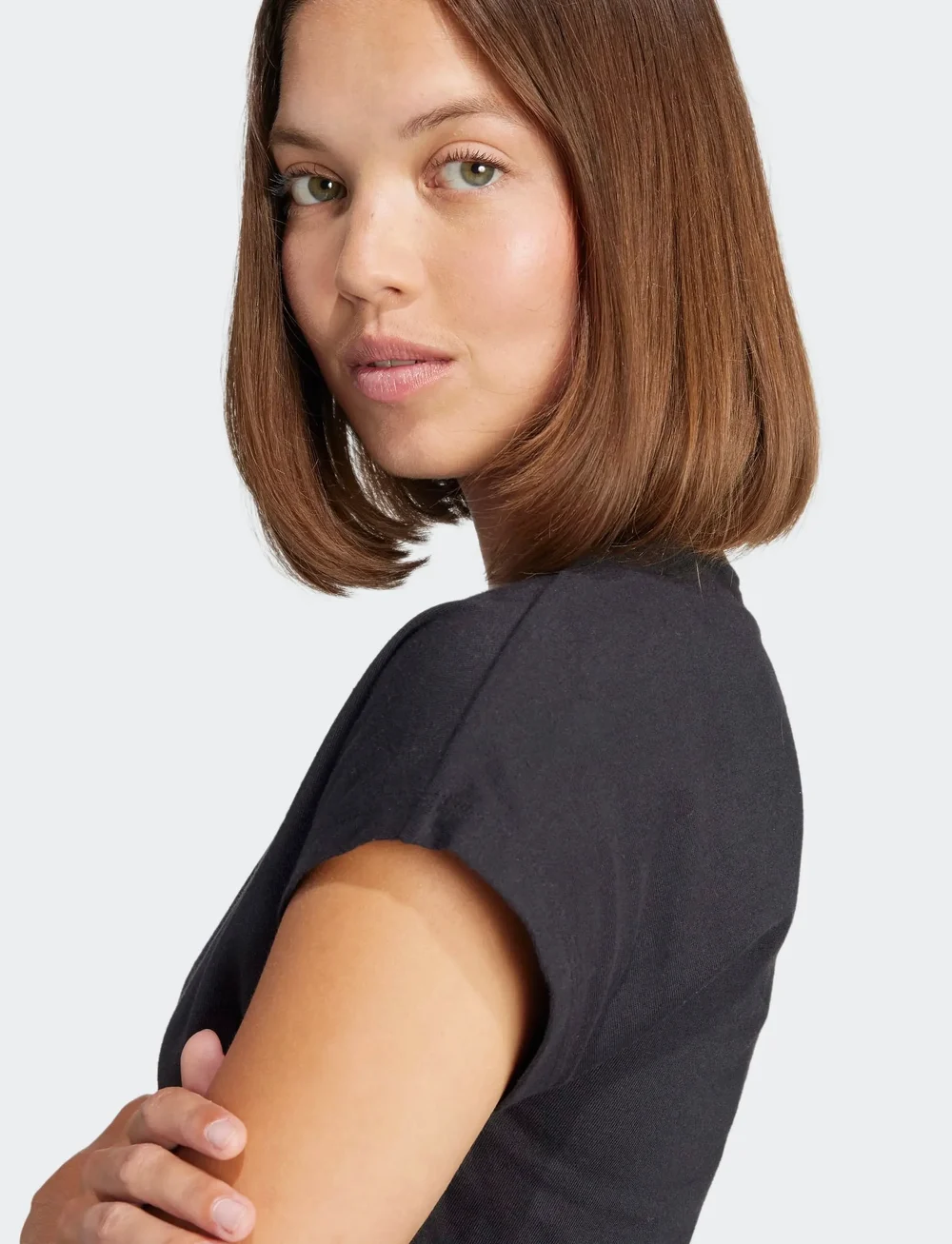 adidas Sportswear - W LIN SJ T - t-shirts - black/white - 3