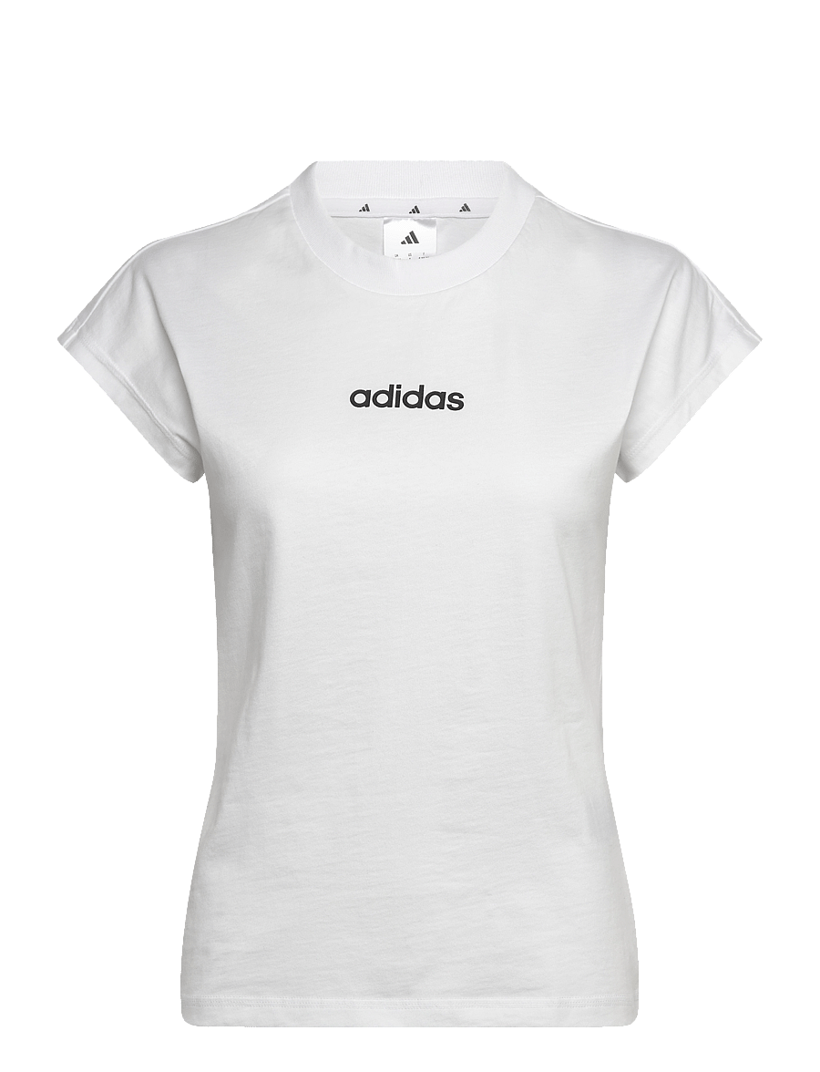 adidas Sportswear - W LIN SJ T - t-shirts - white/black - 1