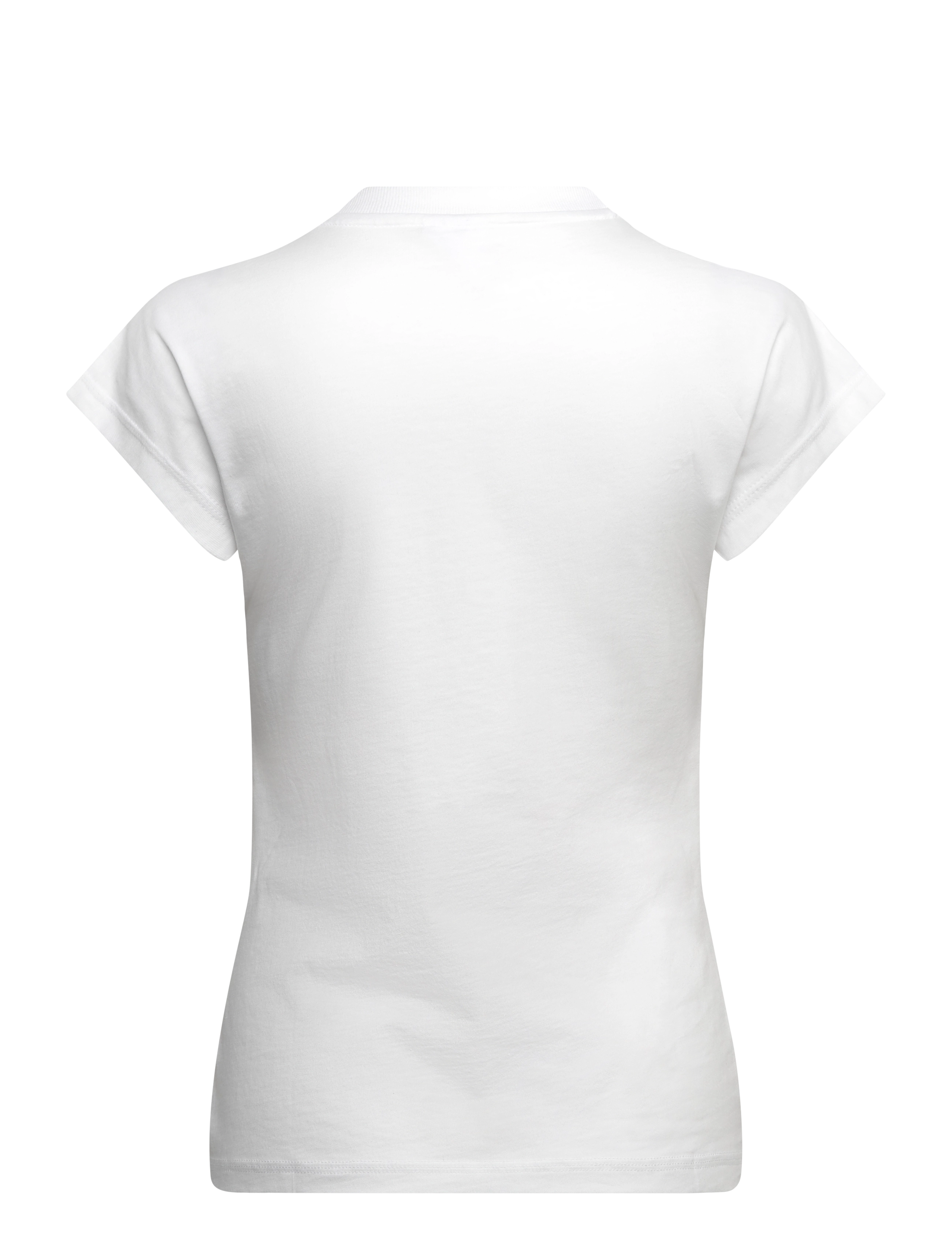 adidas Sportswear - W LIN SJ T - t-shirts - white/black - 2