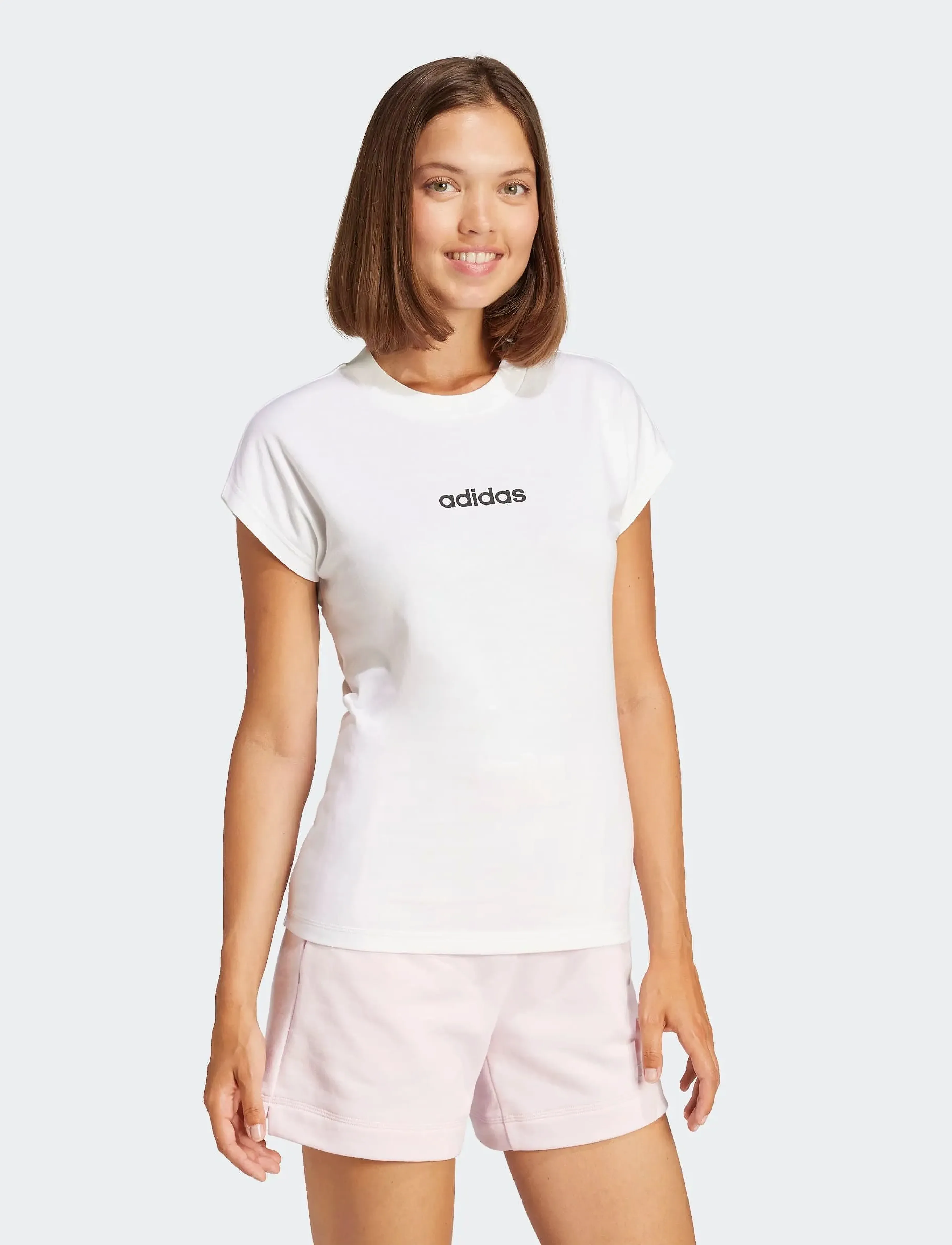 adidas Sportswear W Lin Sj T, XS, Sports Oberteile & T-shirts, Weiß - Sport Frauen