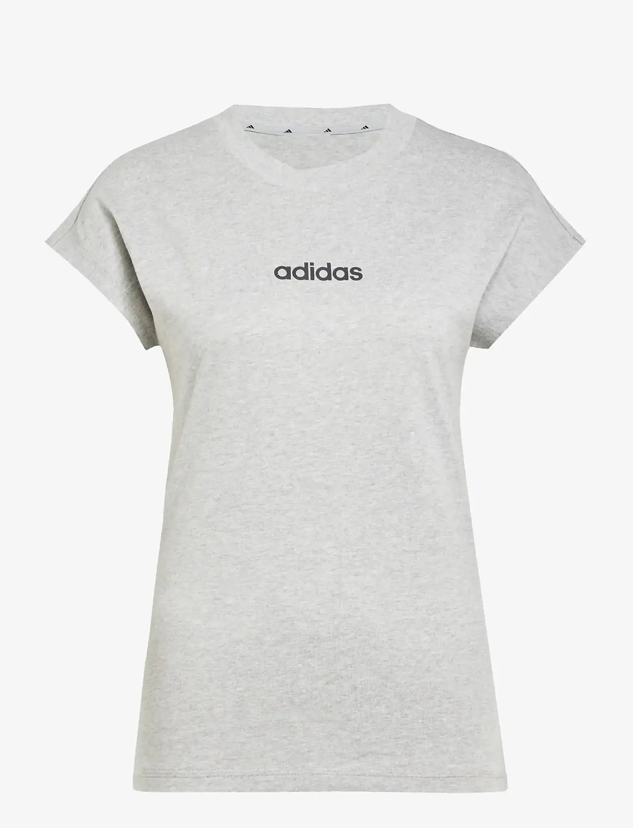 adidas Sportswear - W LIN SJ T - t-shirts - mgreyh/black - 1