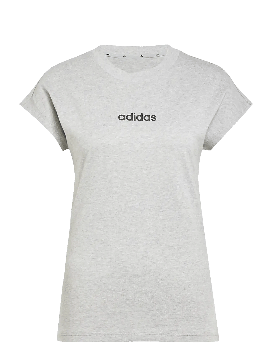 adidas Sportswear - W LIN SJ T - t-shirts - mgreyh/black - 1