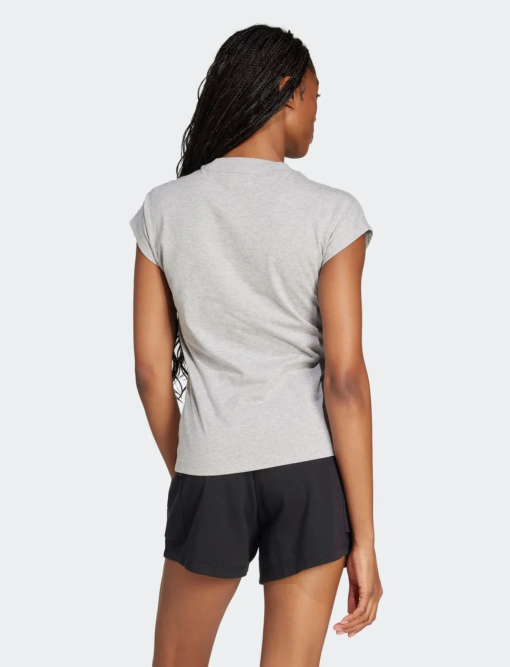 adidas Sportswear - W LIN SJ T - t-shirts - mgreyh/black - 2