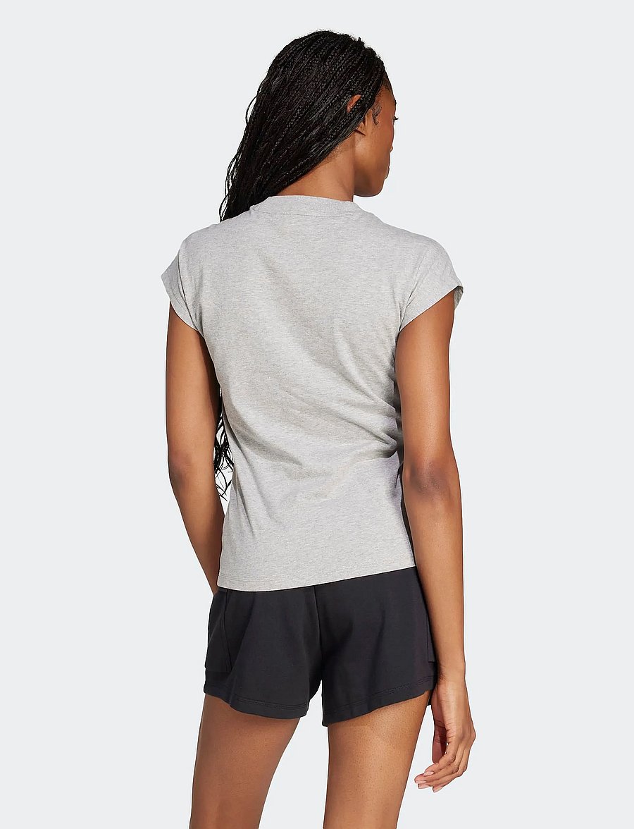 adidas Sportswear - W LIN SJ T - t-shirts - mgreyh/black - 2