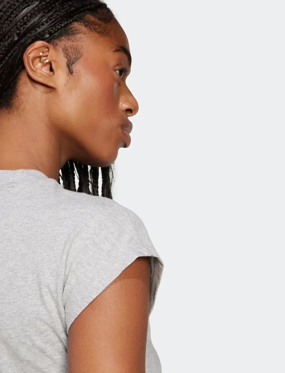 adidas Sportswear - W LIN SJ T - t-shirts - mgreyh/black - 4