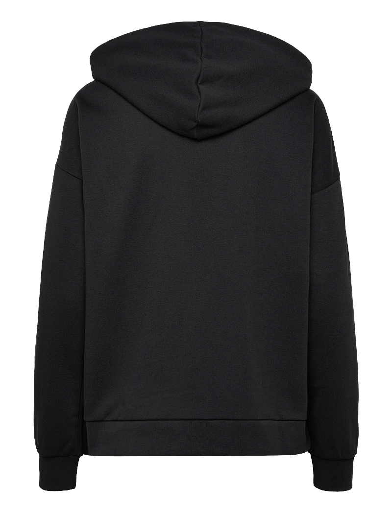 adidas Sportswear - W LIN FT FZ HD - oberteile - black/white - 2