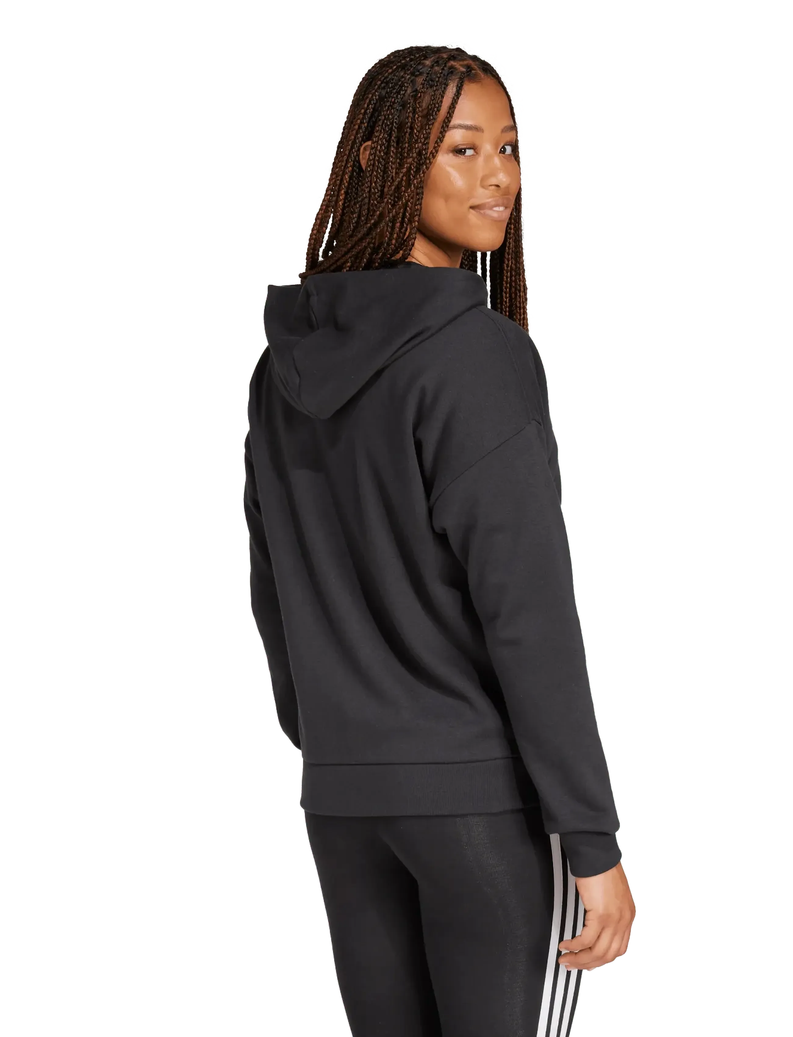 Adidas Huvtröjor Sweatshirt Essentials Linear tissu French Terry dam – bild 8