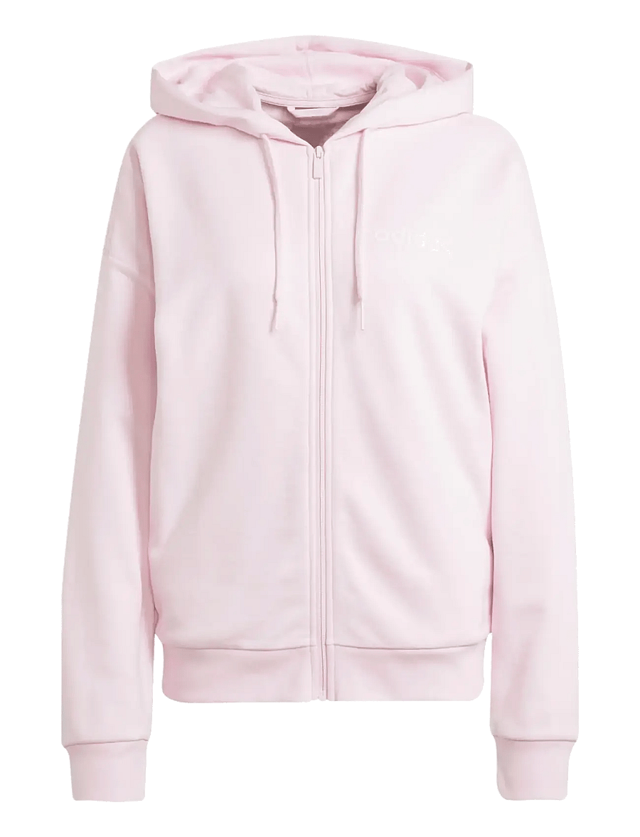 adidas Sportswear - W LIN FT FZ HD - tops - clpink/white - 1