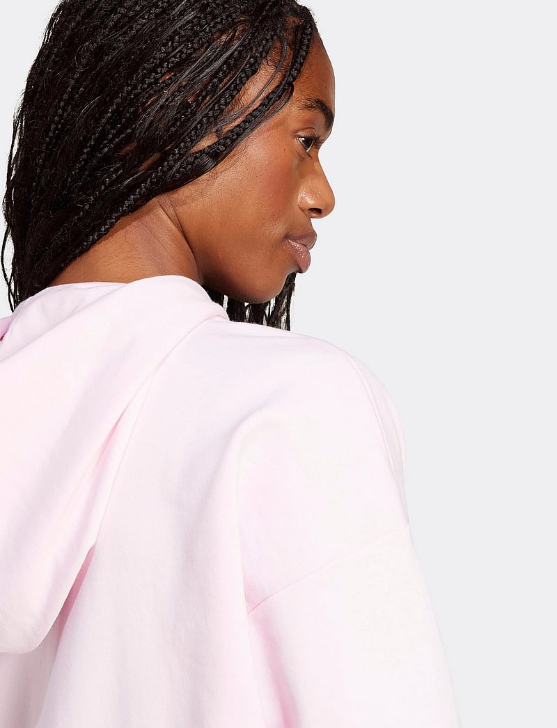 adidas Sportswear - W LIN FT FZ HD - kapuutsiga dressipluusid - clpink/white - 4