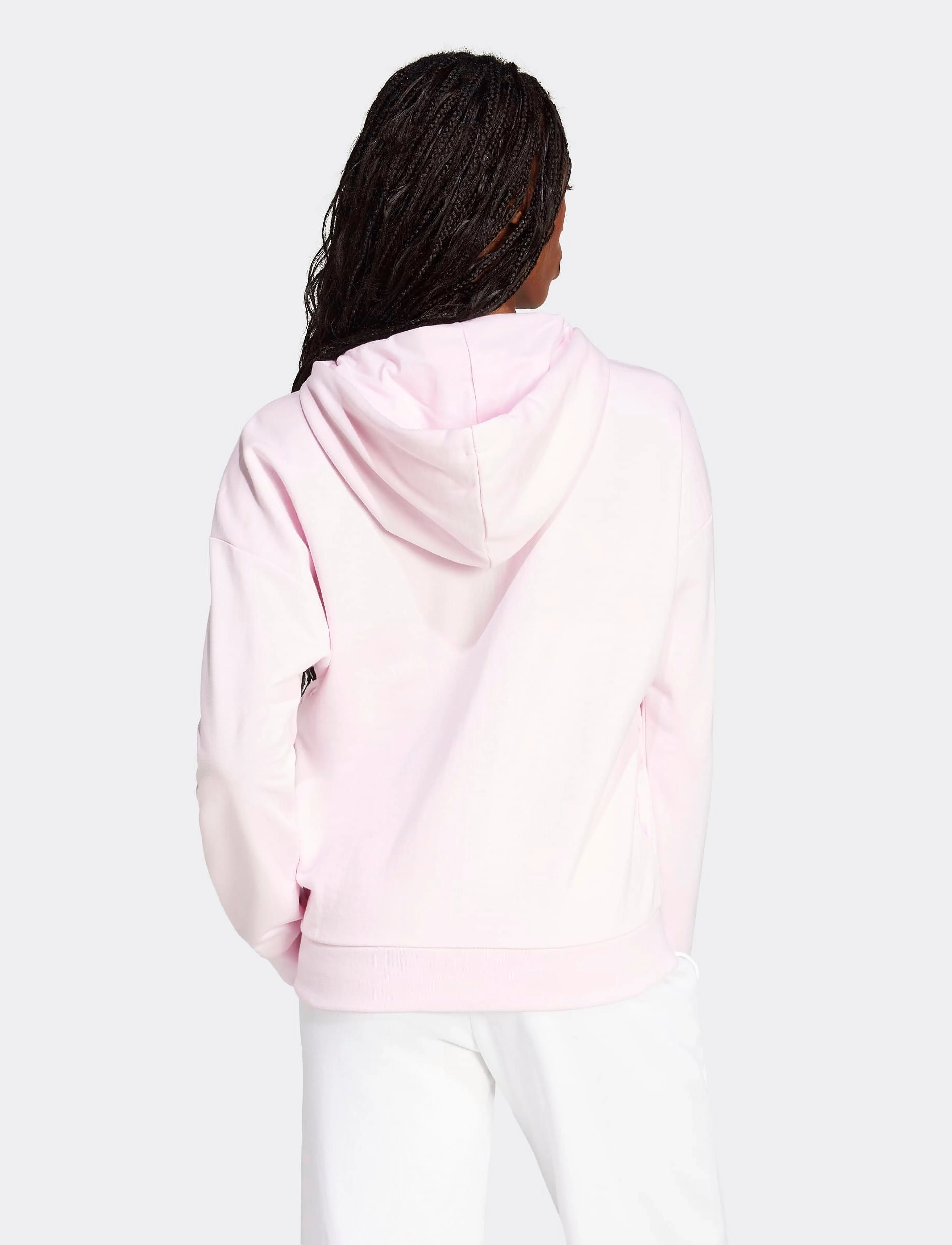 adidas Sportswear - W LIN FT FZ HD - overdele - clpink/white - 5